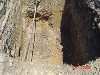 Hole for utility work
